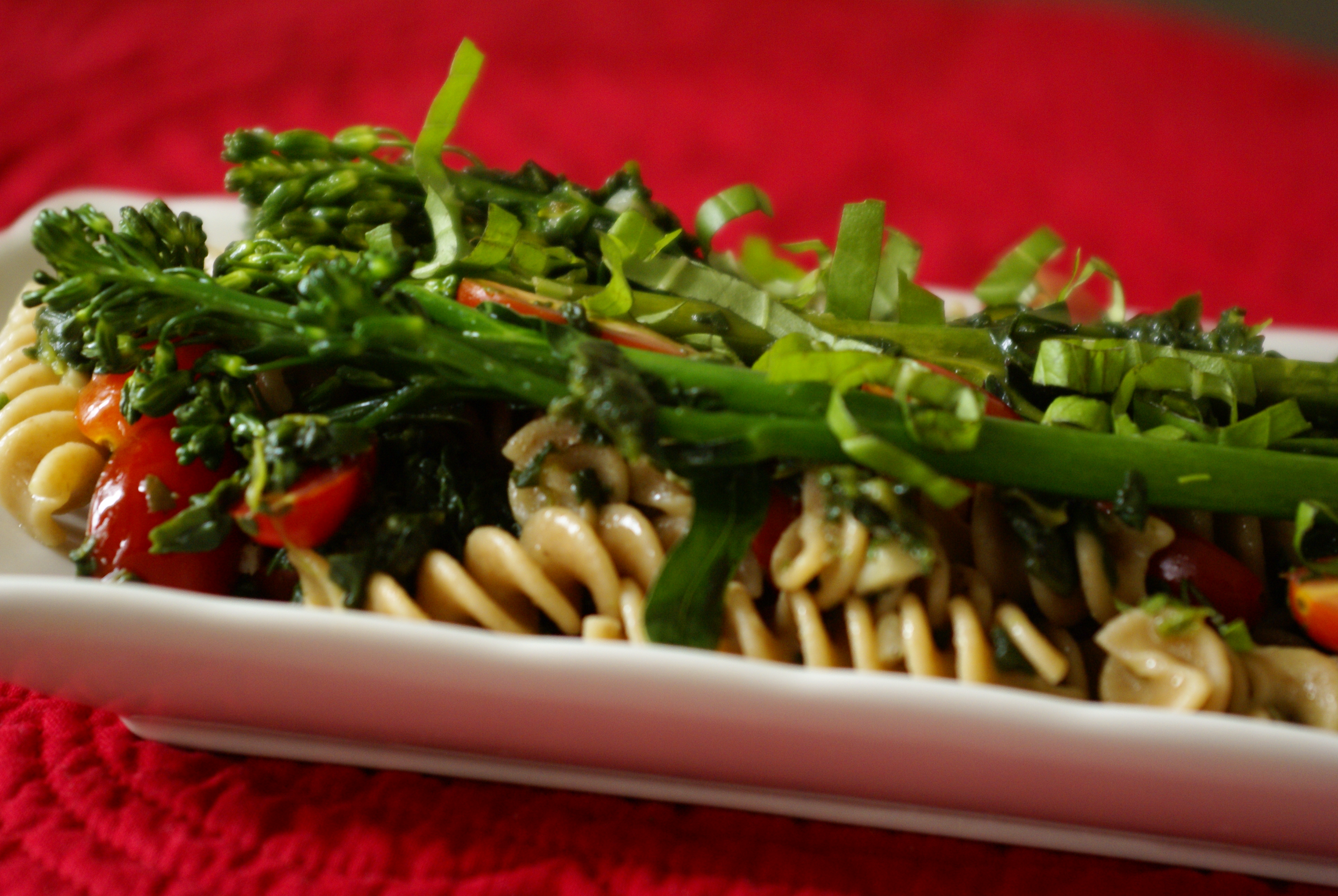 Broccolini and Spinach Pasta