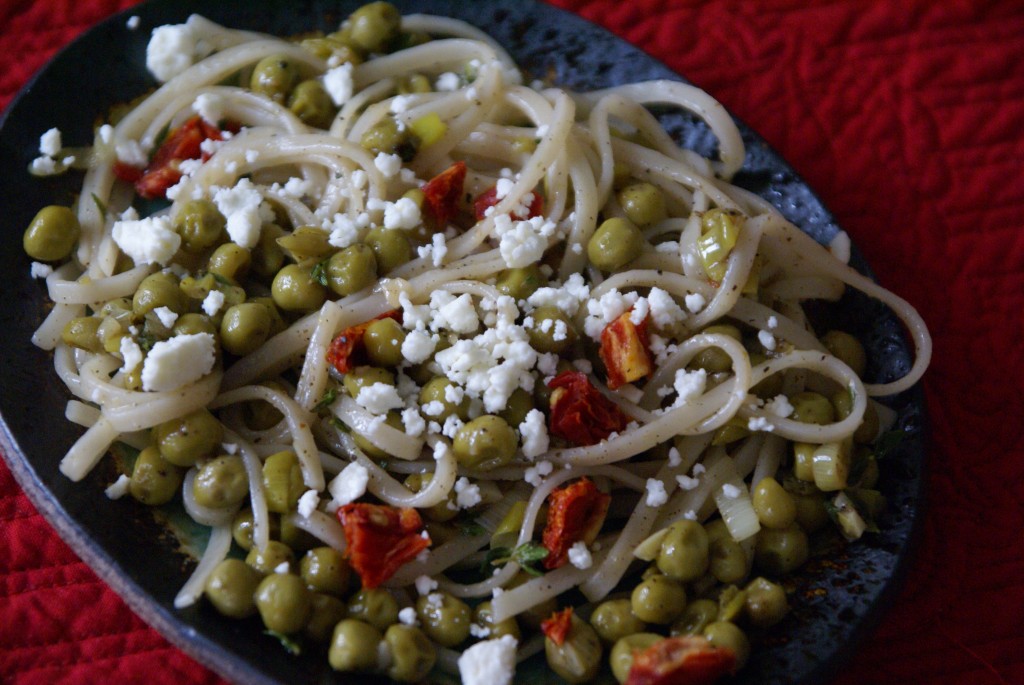 peas and noodles