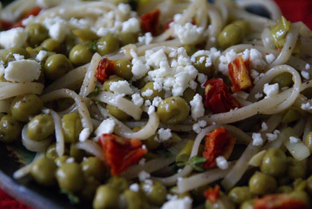 peas and noodles