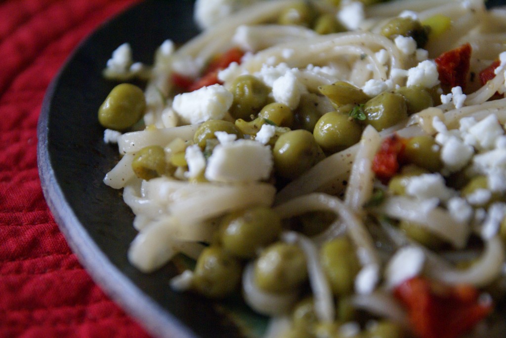 peas and noodles