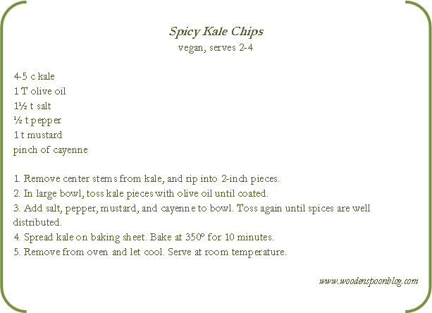 Spicy Kale Chips
