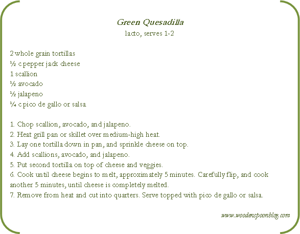Quesadillas & Good News!