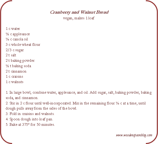 Easy Cranberry Walnut Bread